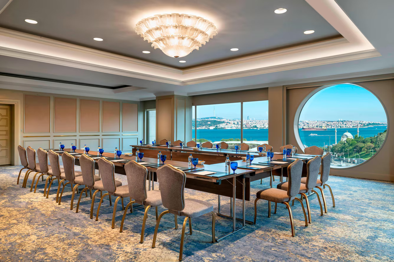Hotel meeting room in Istanbul with Bosphorus view